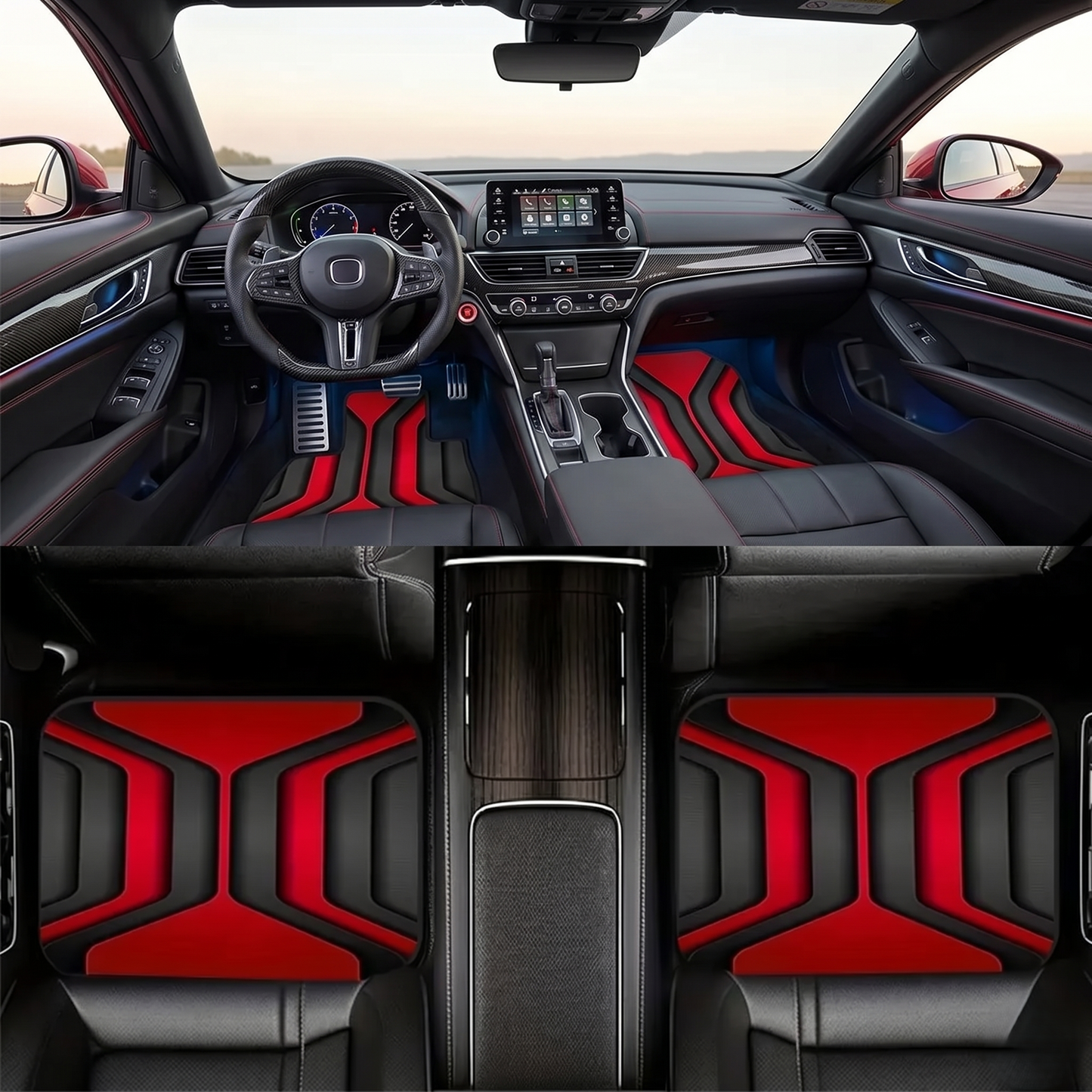 Universal Sport Interior Floor Mat Set For Cars, SUVs & Trucks