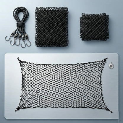 Universal Car Pet Barrier Net With Elastic Hook Mounts