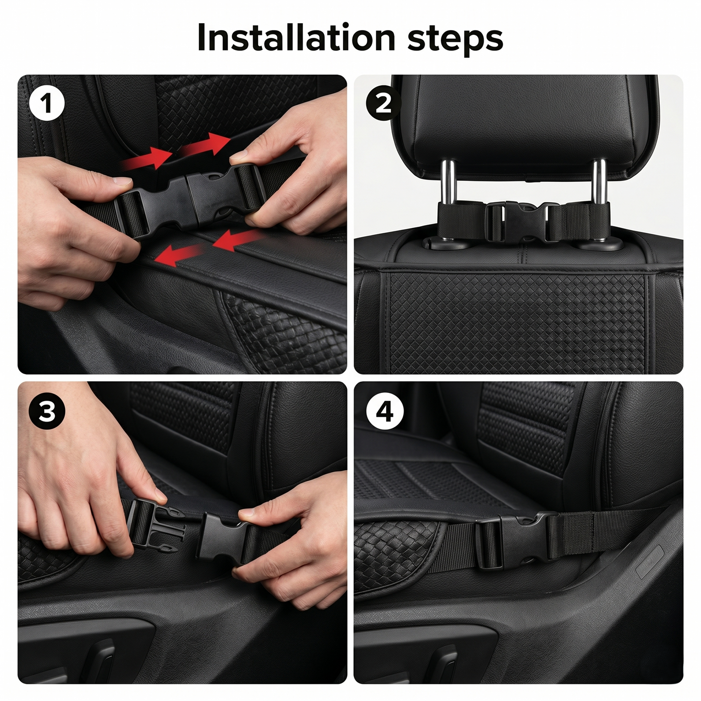 2-Pack Car Seat Back Organizer With Tablet Holder For Family Travel