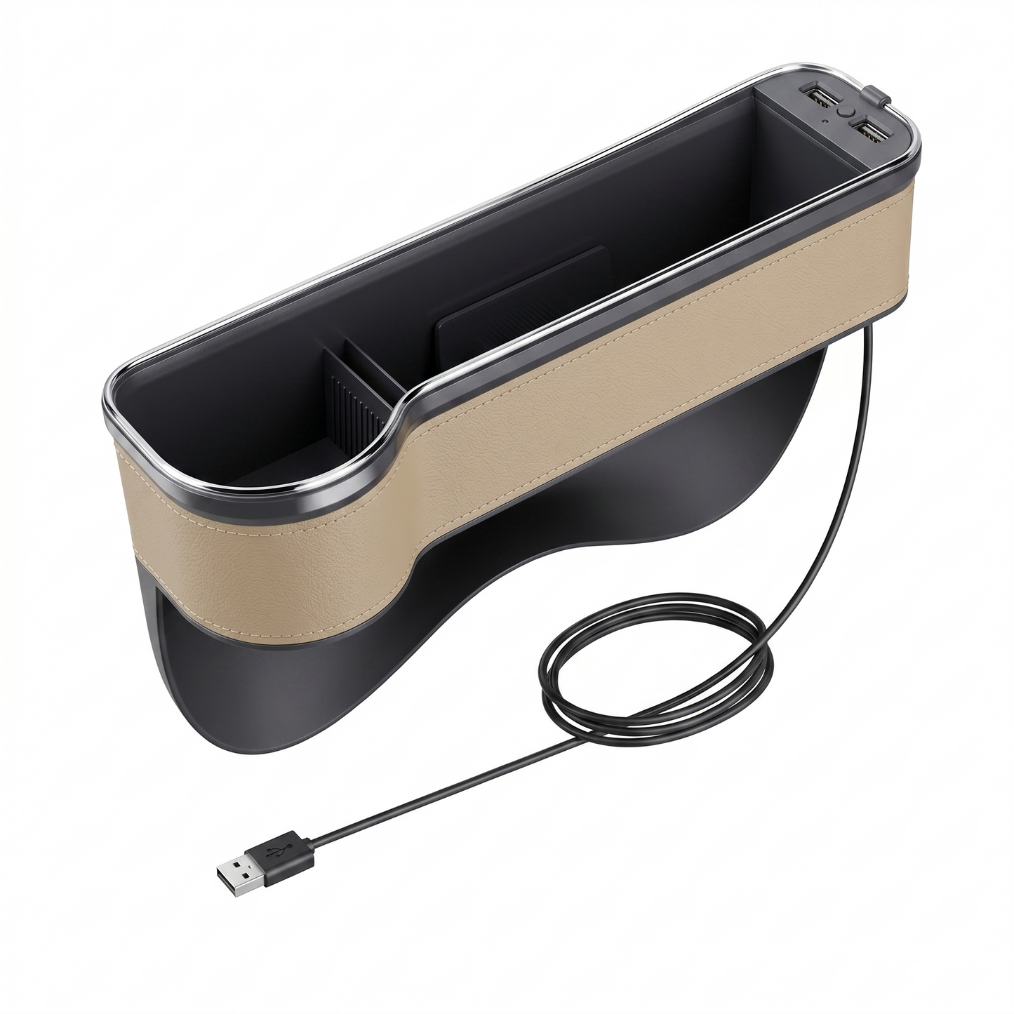 LED Seat Gap Organizer With Dual USB Charging Ports