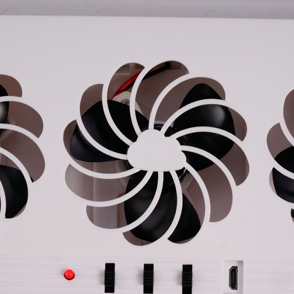 Solar Car Window Ventilation Fan With Triple Cooling Exhaust