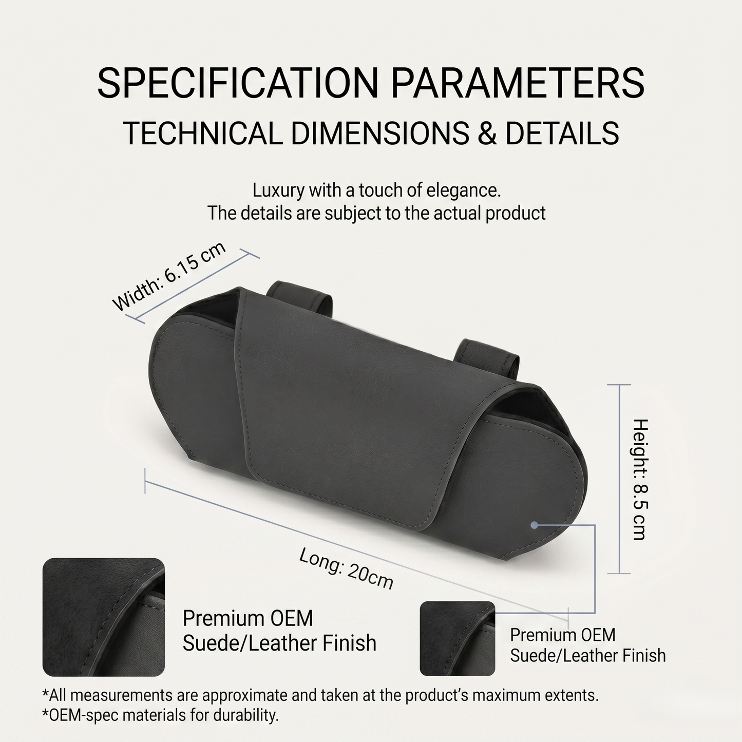 Magnetic Car Sun Visor Glasses Holder With Soft Lined Storage