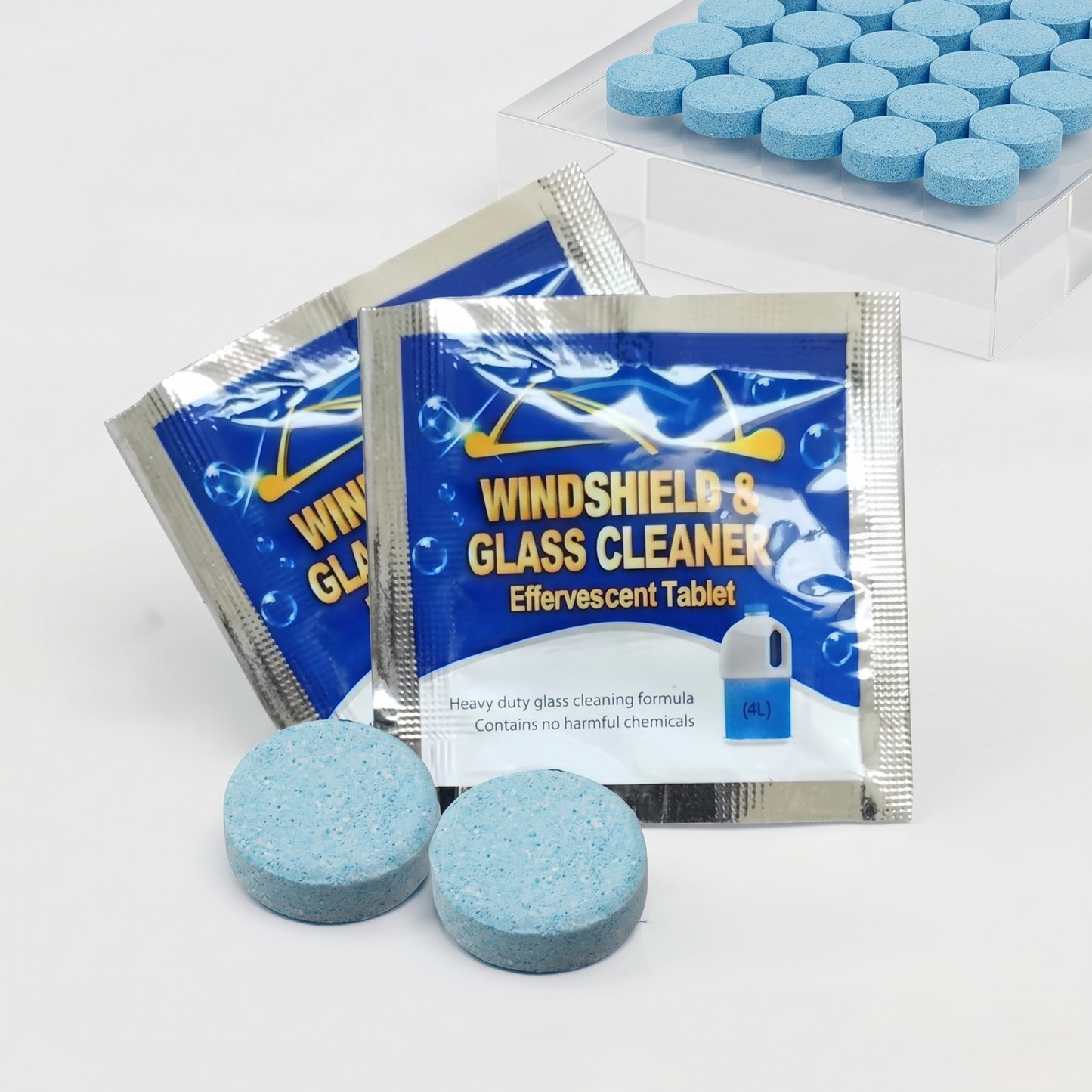 Compact Windshield Washer Cleaning Tablets For Car Washer Fluid Reservoir