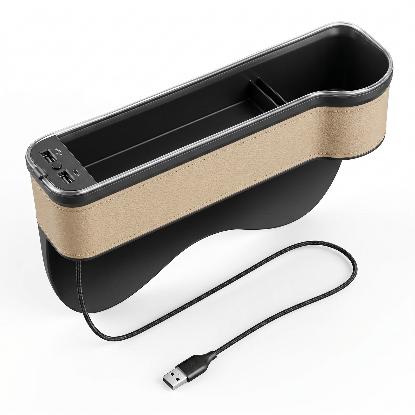 LED Seat Gap Organizer With Dual USB Charging Ports