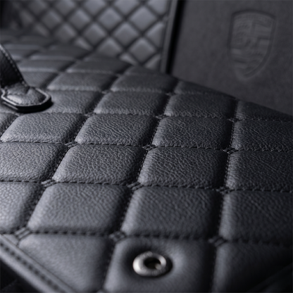 Foldable Quilted Car Trunk Storage Organizer With Lid