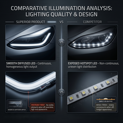 Dynamic LED Hood Light Strip With Sequential Start Animation