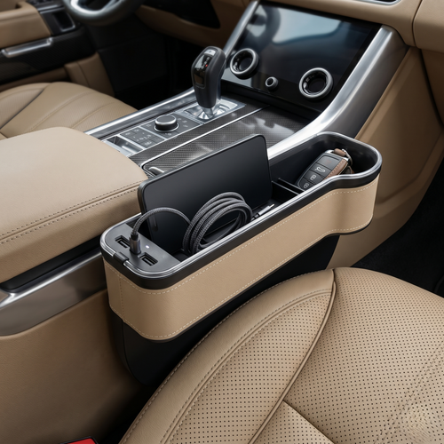 LED Seat Gap Organizer With Dual USB Charging Ports