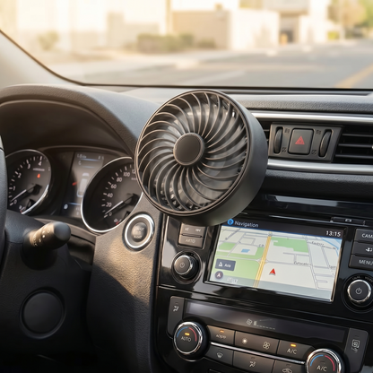 Adjustable USB Car Vent Cooling Fan With 3 Speed Settings