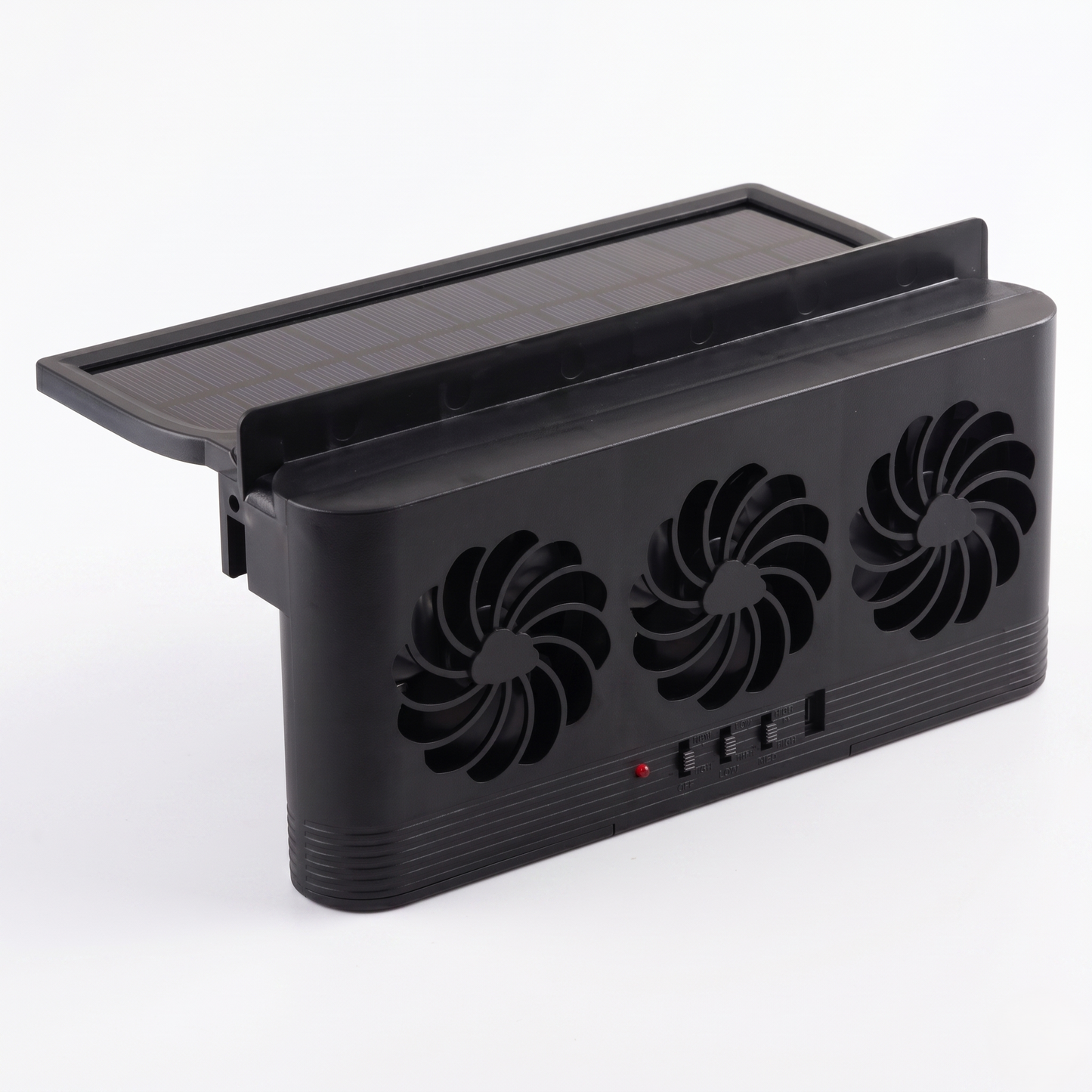 Solar Car Window Ventilation Fan With Triple Cooling Exhaust