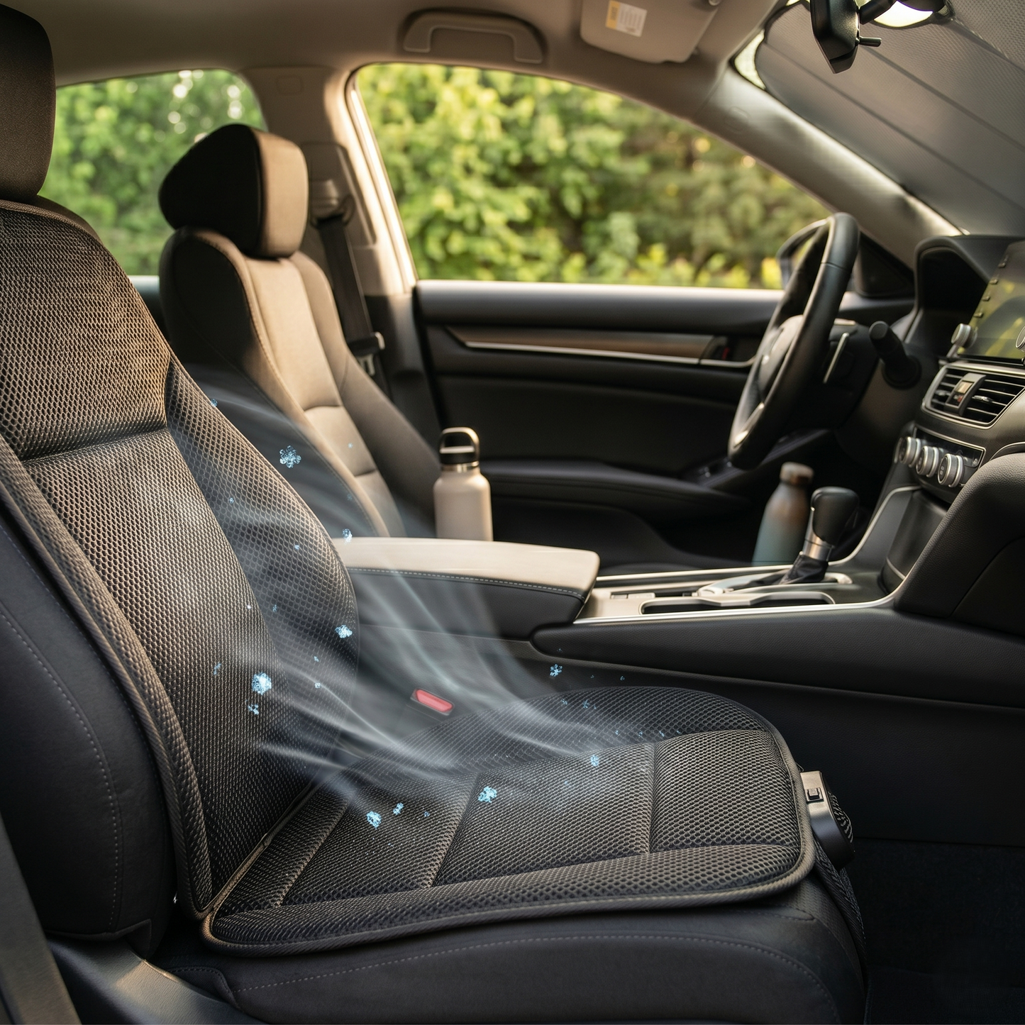 12V/24V Ventilated Car Seat Cooling Cushion With Dual Speed Fan
