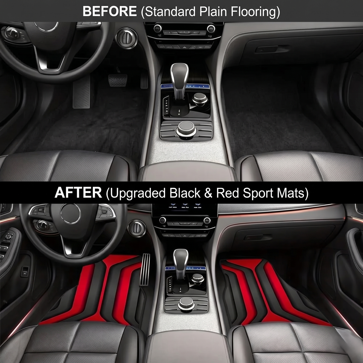 Universal Sport Interior Floor Mat Set For Cars, SUVs & Trucks