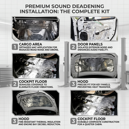 Edahcar Thermal & Sound Insulation Mat Kit – 6 Piece 10mm Set