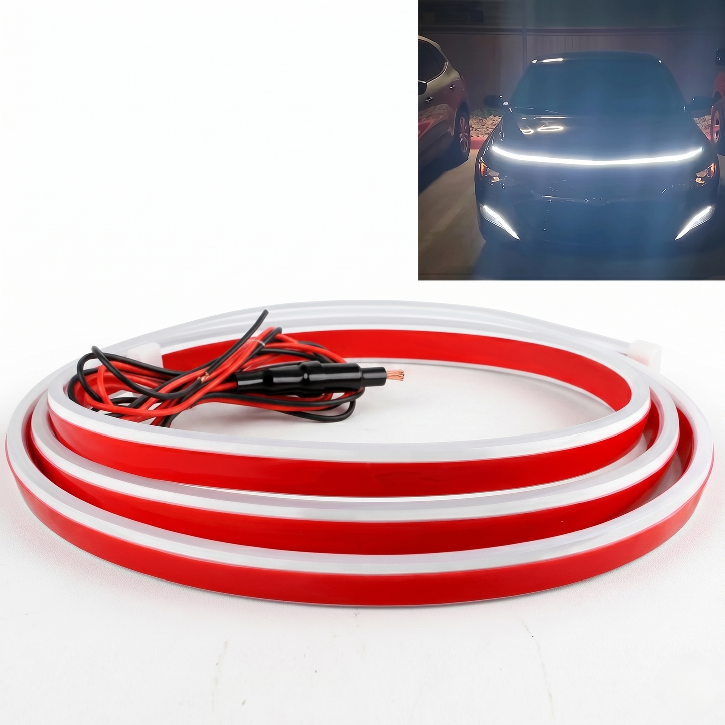 Dynamic LED Hood Light Strip With Sequential Start Animation