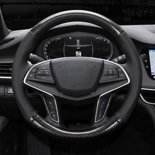 Universal Carbon Fiber Steering Wheel Cover With Anti-Slip Grip