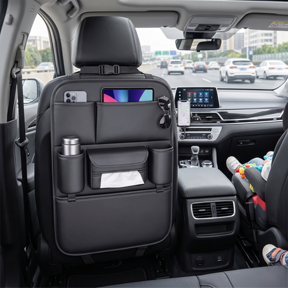 Multi-Pocket Car Seat Back Organizer With Kick Protection