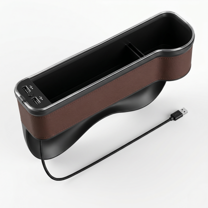 LED Seat Gap Organizer With Dual USB Charging Ports