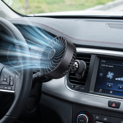 Adjustable USB Car Vent Cooling Fan With 3 Speed Settings