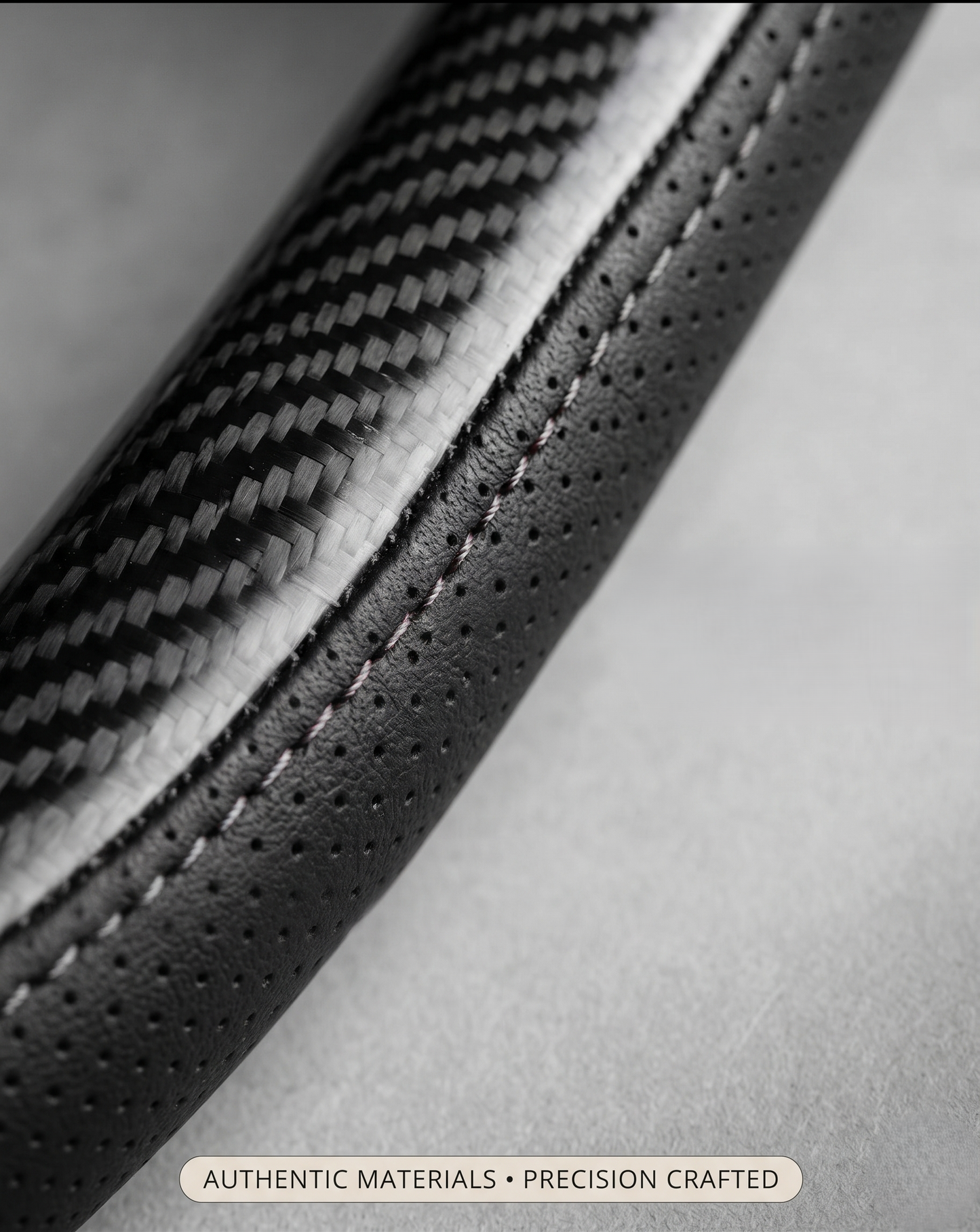 Universal Carbon Fiber Steering Wheel Cover With Anti-Slip Grip