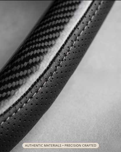 Universal Carbon Fiber Steering Wheel Cover With Anti-Slip Grip