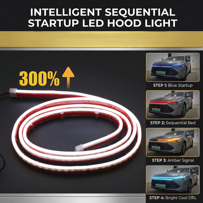 Dynamic LED Hood Light Strip With Sequential Start Animation
