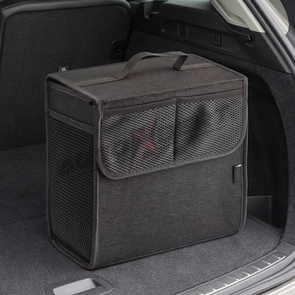 Foldable Car Trunk Organizer With Mesh Storage Pockets