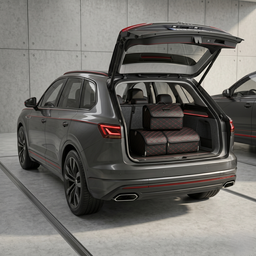 Foldable Quilted Car Trunk Storage Organizer With Lid