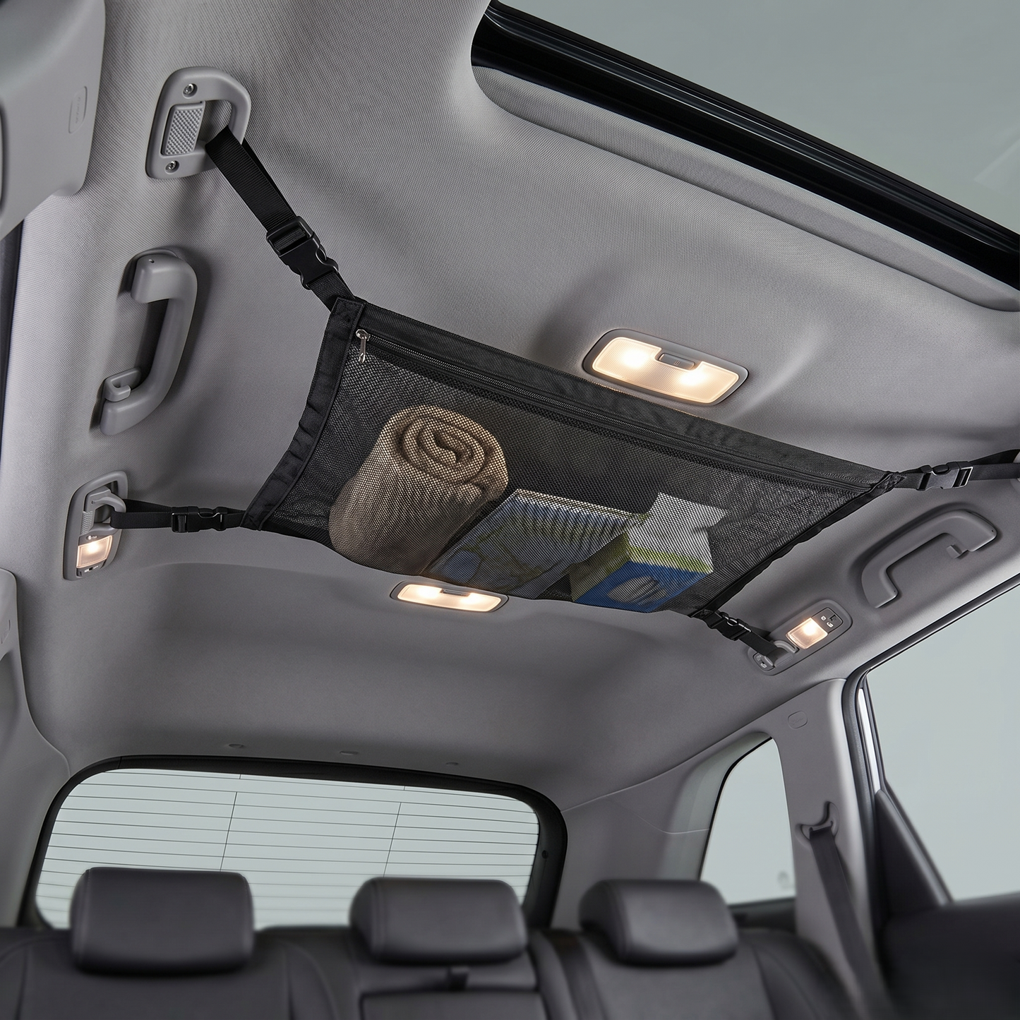 Adjustable Car Ceiling Storage Net Organizer