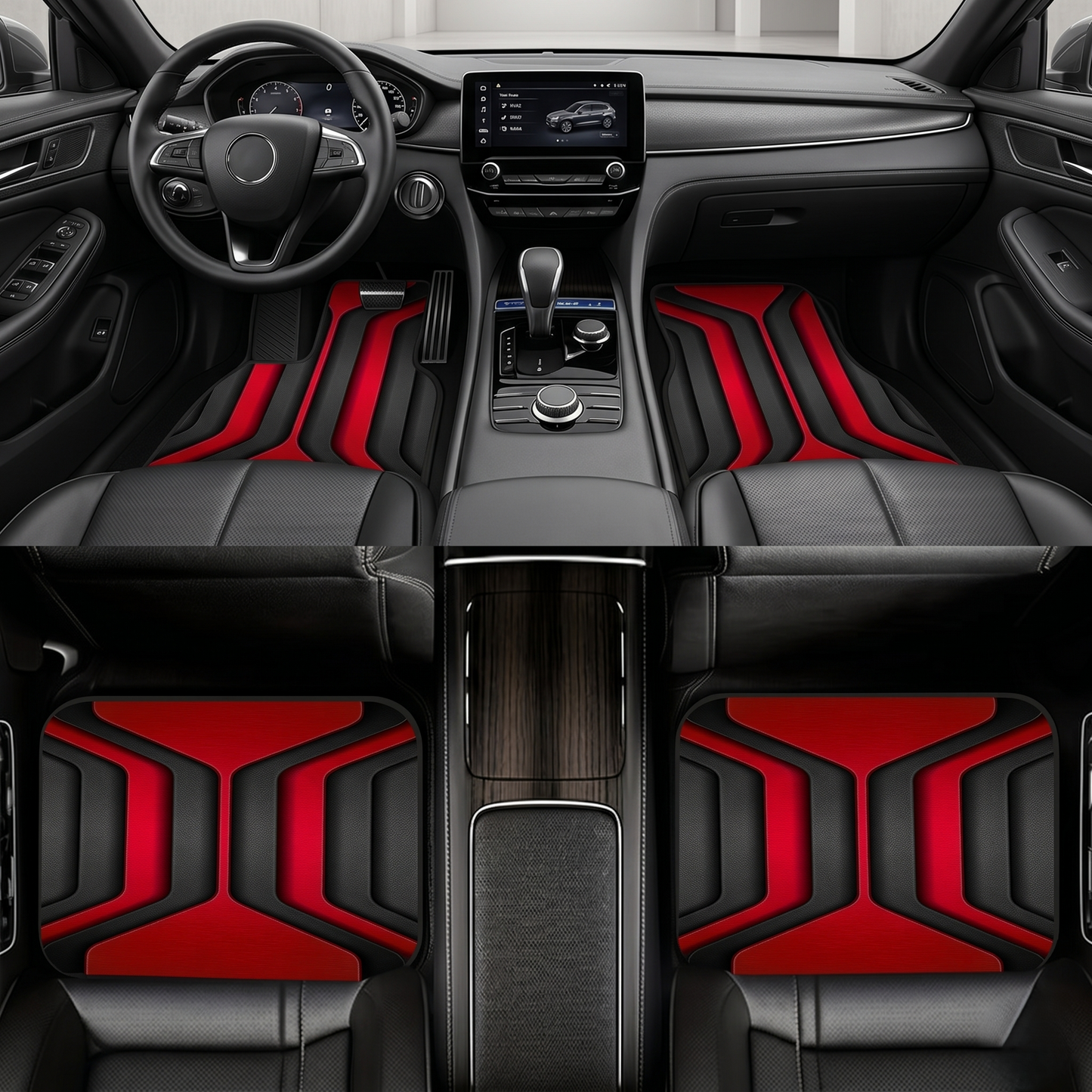 Universal Sport Interior Floor Mat Set For Cars, SUVs & Trucks