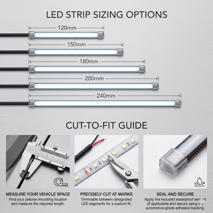 Dynamic LED Hood Light Strip With Sequential Start Animation