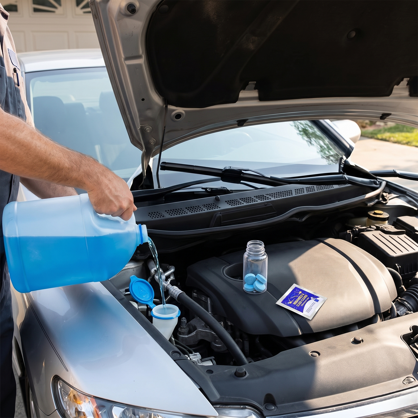Compact Windshield Washer Cleaning Tablets For Car Washer Fluid Reservoir
