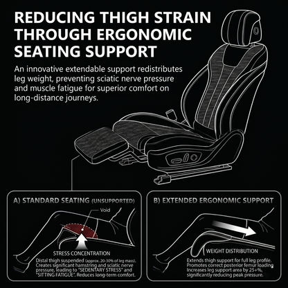 Edahcar Ergonomic Car Seat Leg Support Cushion