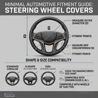 Universal Carbon Fiber Steering Wheel Cover With Anti-Slip Grip