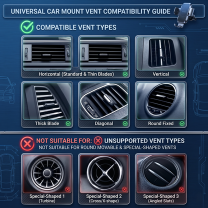Adjustable USB Car Vent Cooling Fan With 3 Speed Settings