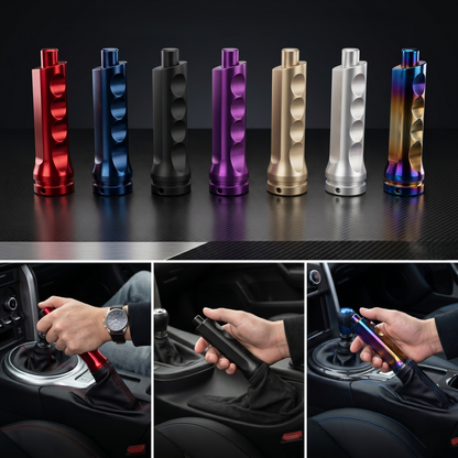 Universal Aluminum Handbrake Handle Cover With Grip Cutouts