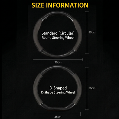 Universal Carbon Fiber Steering Wheel Cover With Anti-Slip Grip