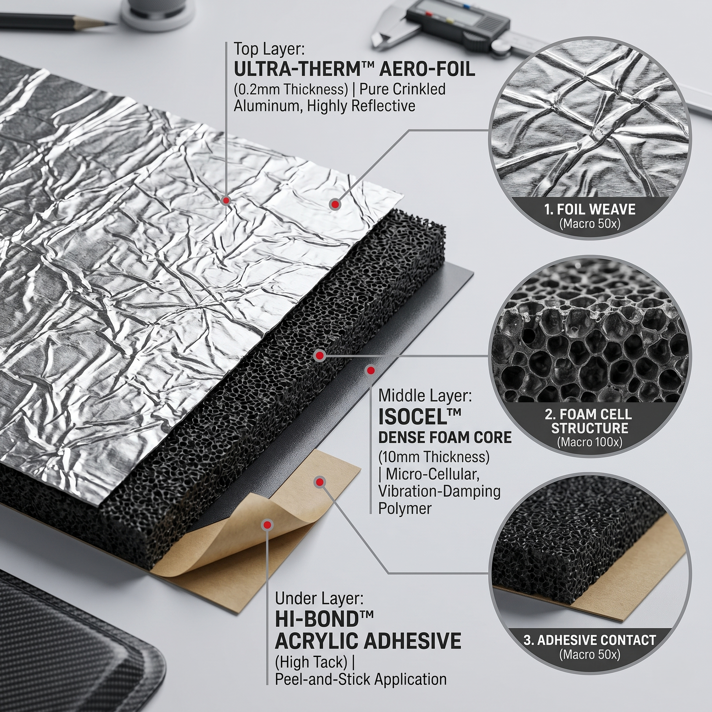 Edahcar Thermal & Sound Insulation Mat Kit – 6 Piece 10mm Set
