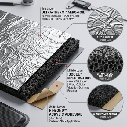 Edahcar Thermal & Sound Insulation Mat Kit – 6 Piece 10mm Set