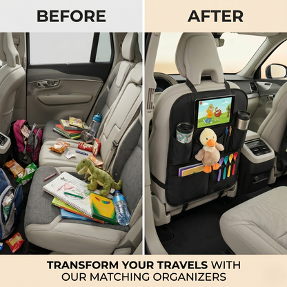 2-Pack Car Seat Back Organizer With Tablet Holder For Family Travel