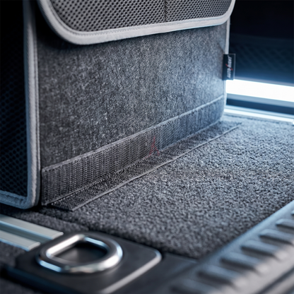 Foldable Car Trunk Organizer With Mesh Storage Pockets