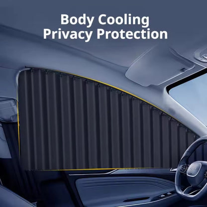 Universal Car Window Privacy Curtains With Sliding Rail Track Set